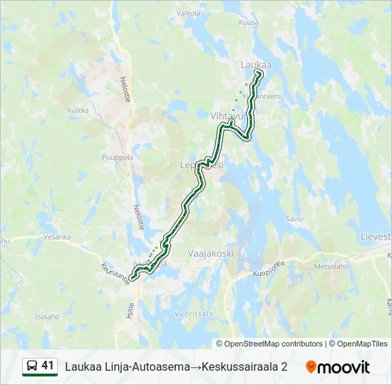 41 Bus Line Map