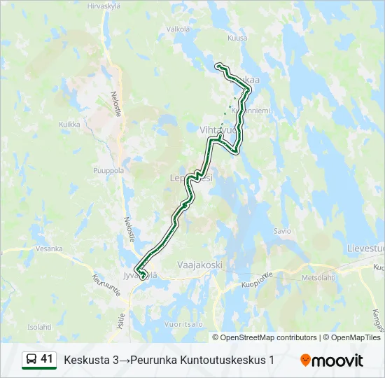 41 Bus Line Map