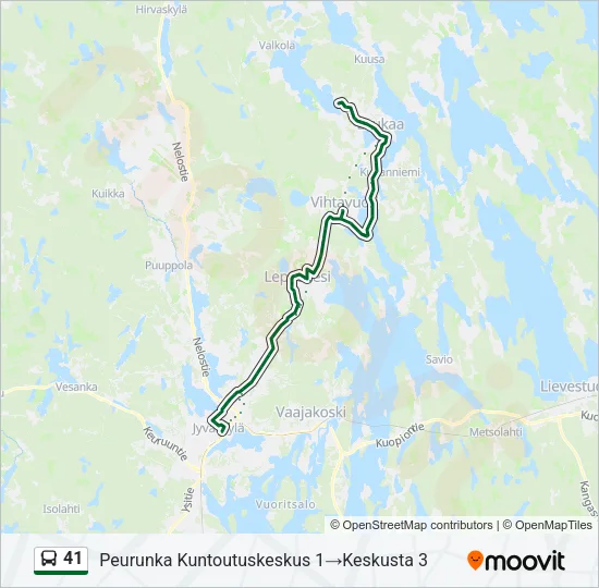 41 Bus Line Map