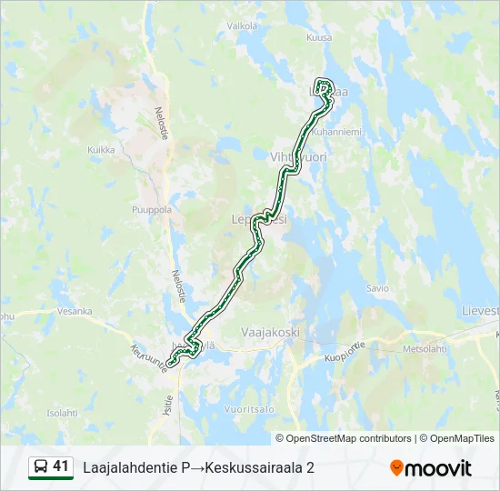 41 Bus Line Map