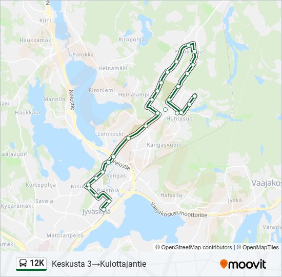 12K bus Line Map