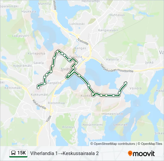 15K Bus Line Map