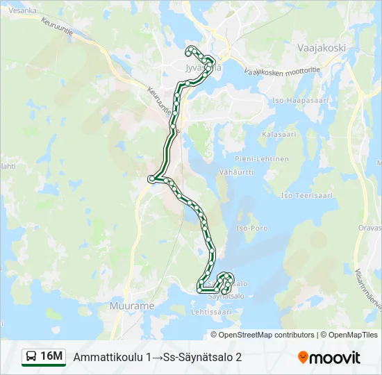 16M Bus Line Map