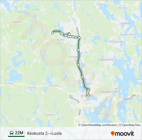 22M Bus Line Map