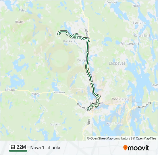 22M Bus Line Map