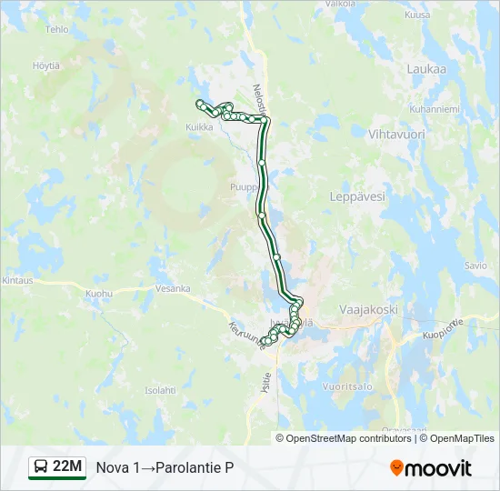 22M Bus Line Map