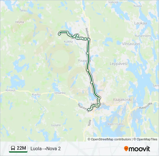 22M Bus Line Map