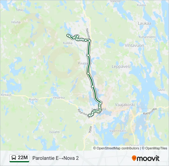 22M Bus Line Map