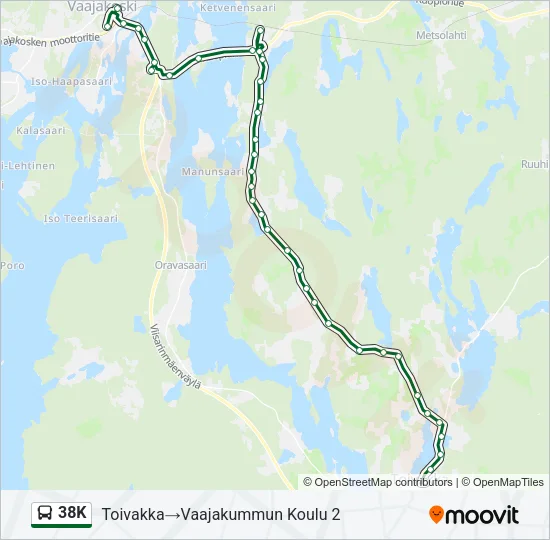 38K Bus Line Map