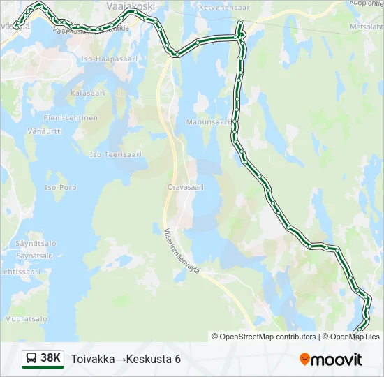 38K Bus Line Map