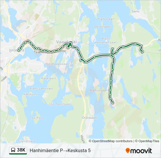 38K Bus Line Map