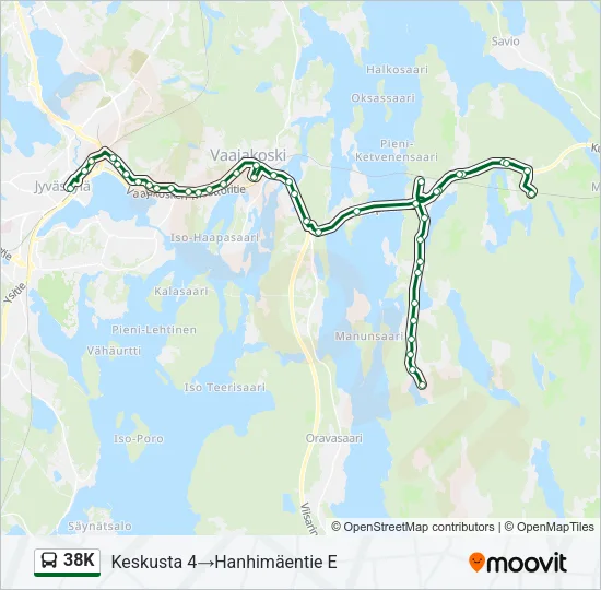 38K Bus Line Map