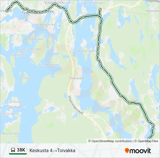 38K Bus Line Map