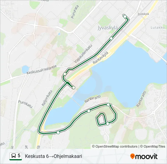 5 Bus Line Map