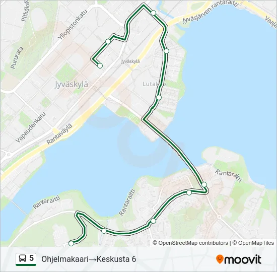 5 Bus Line Map