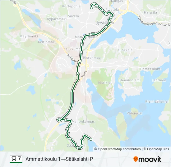 7 Bus Line Map