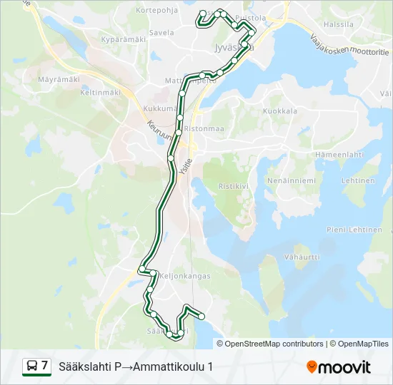 7 Bus Line Map