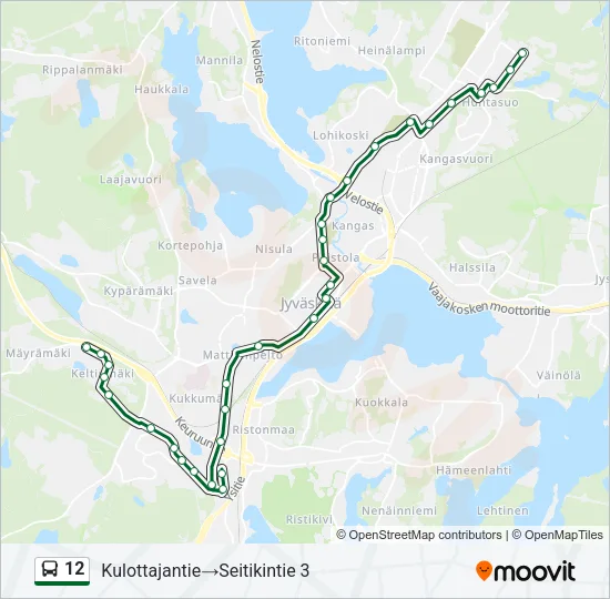 12 Bus Line Map