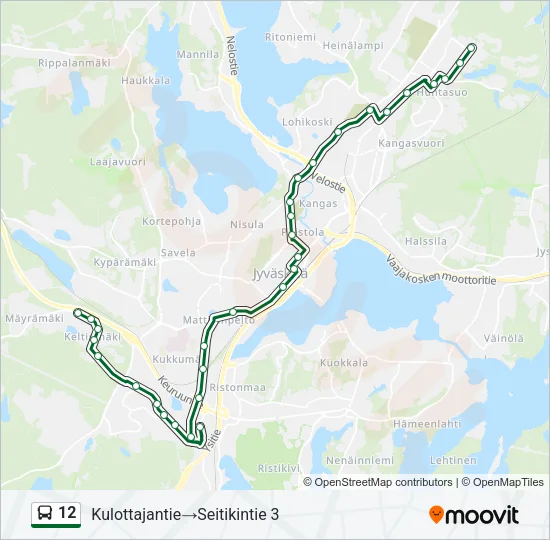 12 Bus Line Map