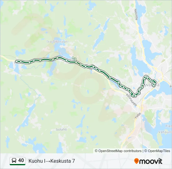 40 Bus Line Map