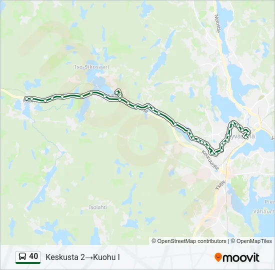 40 Bus Line Map