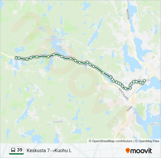 39 Bus Line Map