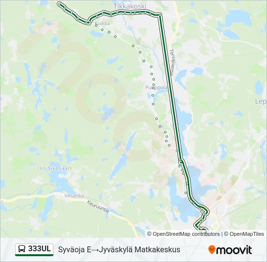 333UL Bus Line Map
