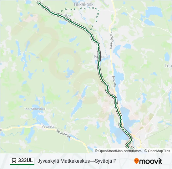 333UL Bus Line Map