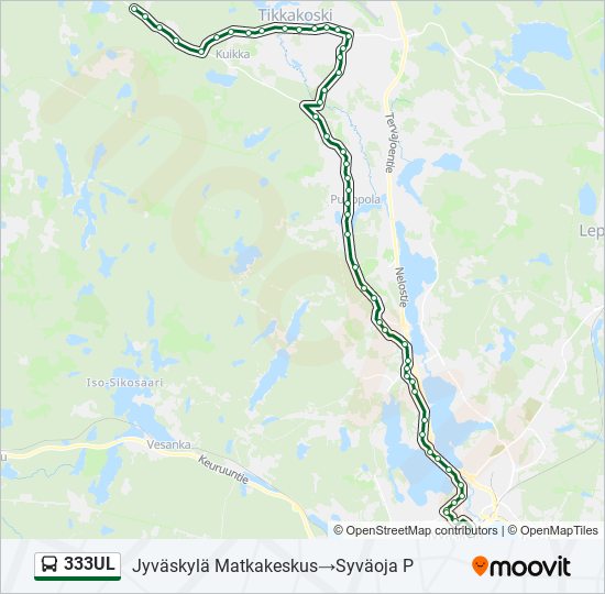 333UL bus Line Map