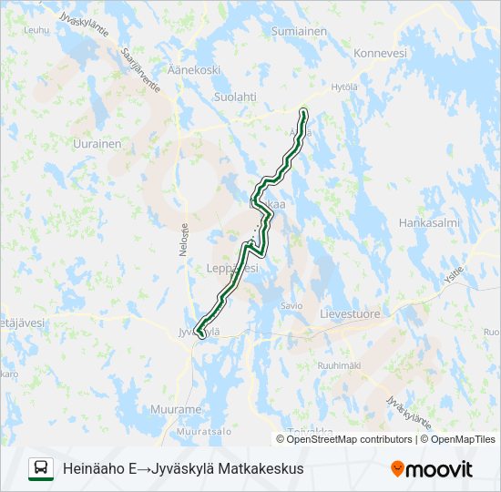 KOIVURANTA bussi -linjakartta