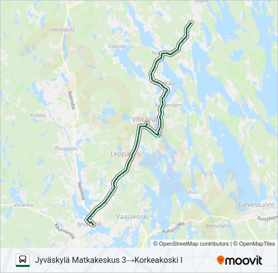 KOIVURANTA bussi -linjakartta