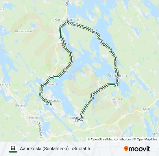 KOIVURANTA bussi -linjakartta