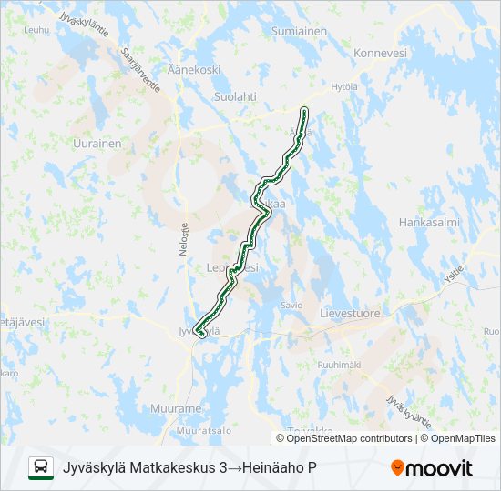 KOIVURANTA bussi -linjakartta