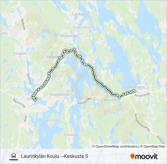 NOJOSNIEMI bussi -linjakartta