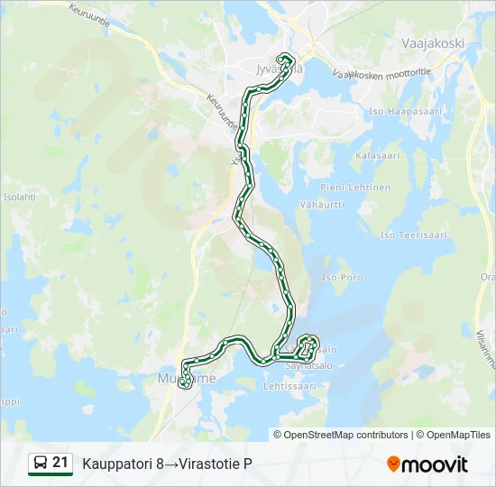 21 Bus Line Map