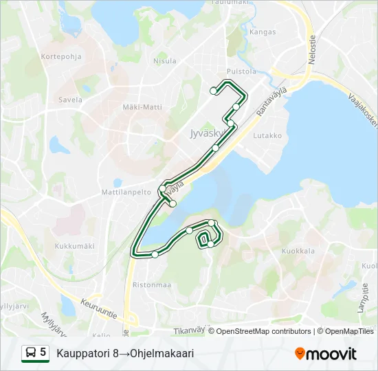 5 Bus Line Map