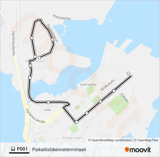 P001 Bus Line Map