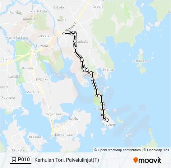 P010 Bus Line Map