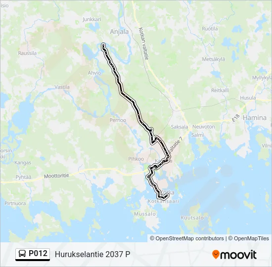 P012 Bus Line Map