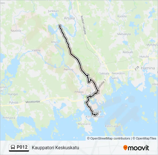 P012 Bus Line Map