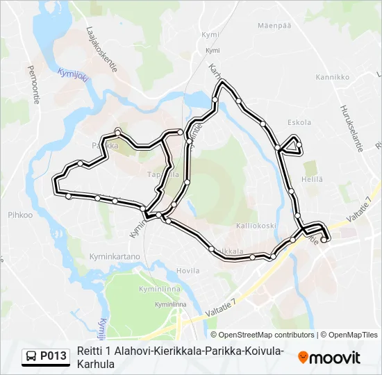 P013 Bus Line Map