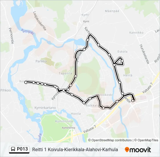 P013 Bus Line Map