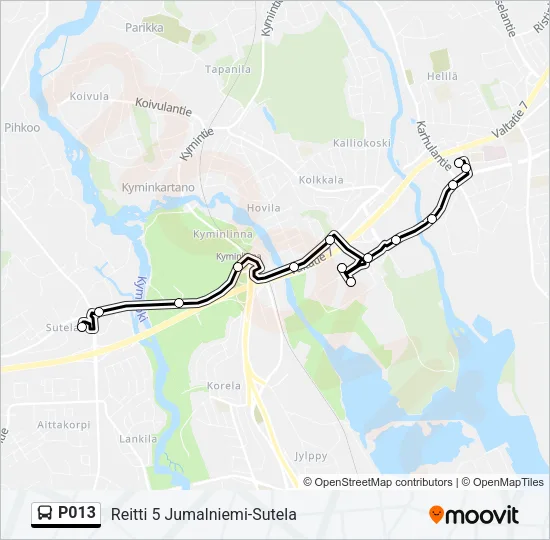 P013 Bus Line Map