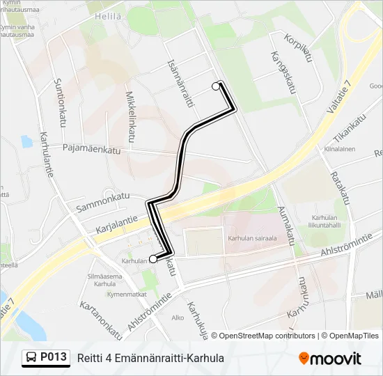 P013 Bus Line Map