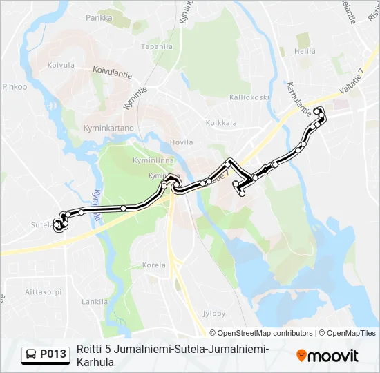 P013 Bus Line Map