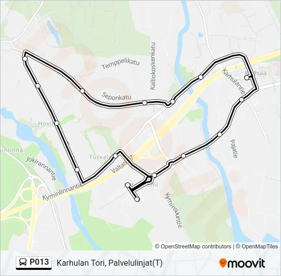 P013 Bus Line Map