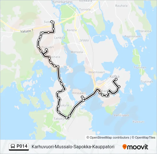 P014 Bus Line Map