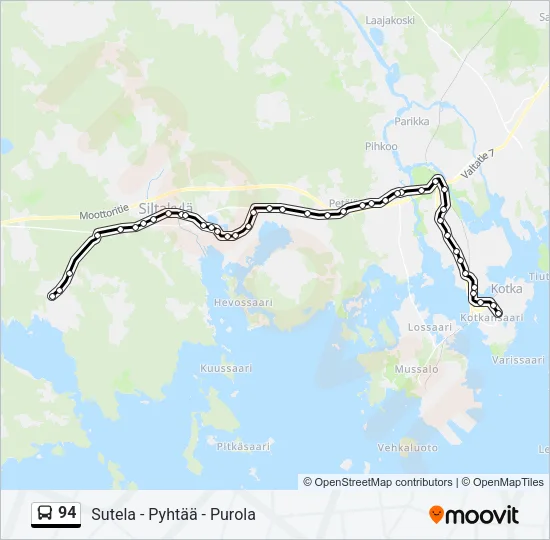 94 Bus Line Map
