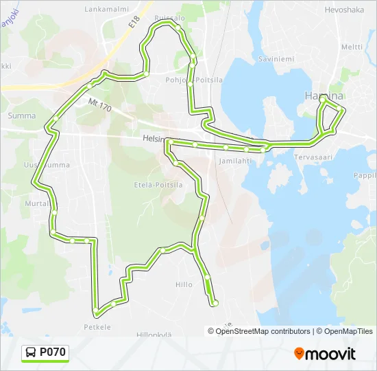 P070 Bus Line Map