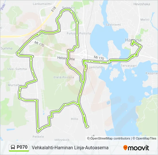 P070 Bus Line Map